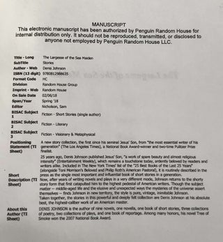 The Largesse of the Sea Maiden (typescript copy)