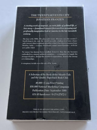 The Twenty Seventh City (Advance Reading Copy)