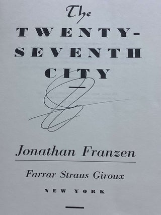 The Twenty Seventh City (Advance Reading Copy)