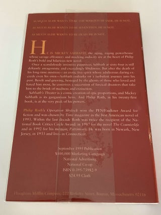 Sabbath's Theater (Advance Reading Copy)