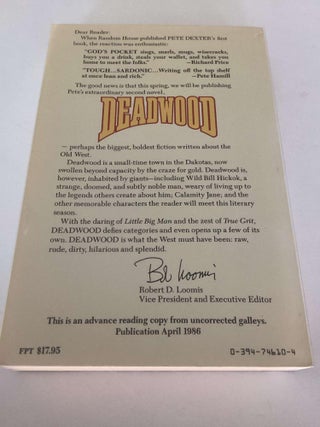 Deadwood (Advance Reading Copy)