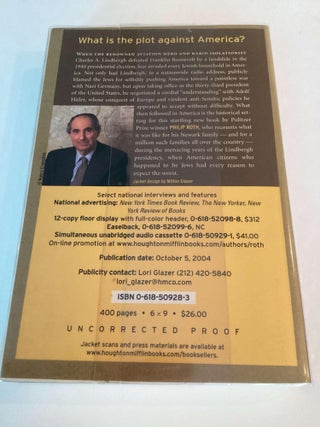 The Plot Against America (Advance Reading Copy)