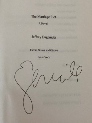 The Marriage Plot (Bound Typescript)