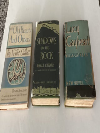 Item #1825 3-Book Lot of Books by Pulitzer Prize-winning author Willa Cather: Shadow on the Rock,...