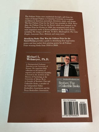 Identifying Books That Won the Pulitzer Prize for the Novel/Fiction: 1918 to 2026