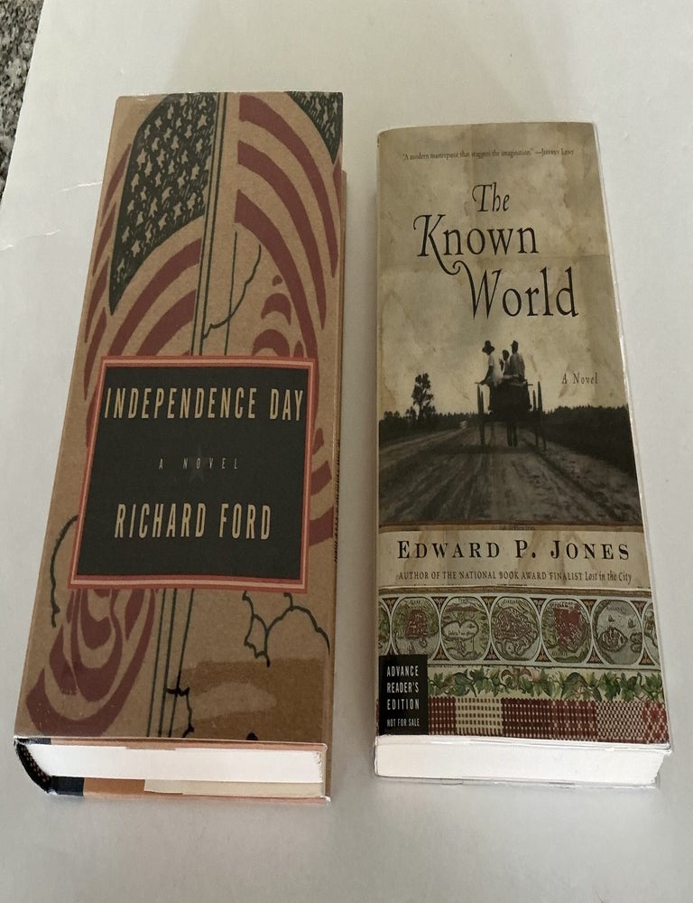Item #1856 2-Book Lot of Pulitzer Prize for Fiction-winning Books: Independence Day (signed), The Known World (ARC). Edward P. Jones Richard Ford.