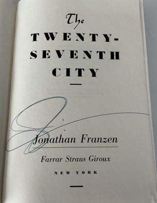 Jonathan Franzen 3-Book First Edition Lot: The Twenty-Seventh City (signed ARC), The Corrections, Freedom (signed)