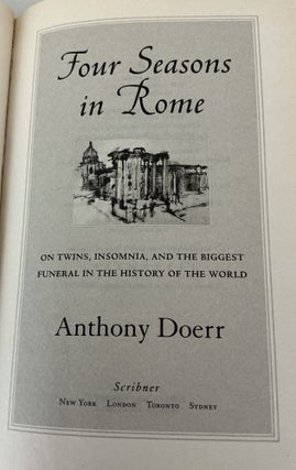 4-Book Lot: Four Seasons in Rome (proof, first edition), The Clothing of Books (proof, first edition)